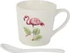 Set cadeau mug et cuillère en céramique avec flamant rose Voir les images du produit 2