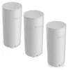 Three white cylindrical water filter cartridges are arranged in a group on a white background. Anteprima dell’immagine prodotto