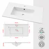 Badezimmermöbel-Set mit Waschbecken CALPE 80 cm 4 Schränke Produktbild-Vorschau 5