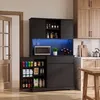 BEALIFE Küchenhochschrank 107x40x172 cm mit Steckdose & Produktbild-Vorschau 8