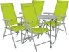 5-teiliges Campingmöbel Set Aluminium Textilen Lime Produktbild-Vorschau 1