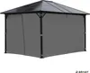 Alu Pavillon PREMIUM mit festem Dach 3x4m grau Produktbild-Vorschau 3
