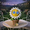 LED Solar Blume mit blizelnden und rollenden Augen - Solar Produktbild-Vorschau 3