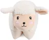 A plush sheep toy with a smiling face and pink cheeks, sitting on a white background. Anteprima dell’immagine prodotto