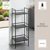 HAKU Regal Badregal schwarz - Metall, B/H/T: 35x95x25 cm Produktbild-Vorschau 6