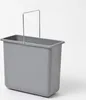 A gray rectangular bucket with a silver wire handle is shown against a white background. Produktbild-Vorschau