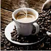 Marco Mayer: Heißer Kaffee - dampfender Kaffee - Glasbild, Produktbild-Vorschau 1