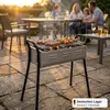 Holzkohlegrill Standgrill Höhenverstell 56x25x57 cm Produktbild-Vorschau 5