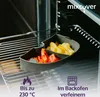 A product divider for an oven, filled with chopped vegetables, placed inside an oven. Produktbild-Vorschau