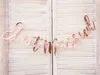Banner Girlande Hochzeit, Motive:Just Married / rosegold Produktbild-Vorschau 2