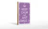Holzschild Spruch 12x18cm Keep Calm and just smile:) Produktbild-Vorschau 1