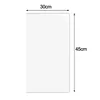 A white rectangular product with dimensions indicated by text and arrows. Produktbild-Vorschau