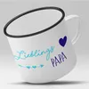 Huuraa Emaille Tasse Lieblings Papa Geschenk Kaffeebecher Produktbild-Vorschau 2