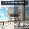 Polyrattan Balkonmöbel Set 3-teilig, Gartenmöbel, Glastisch Produktbild-Vorschau 4