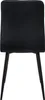 A black dining chair viewed from the back, with thin black legs. Produktbild-Vorschau