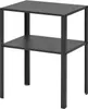 A black two-tier shelf unit against a white background. Produktbild-Vorschau