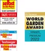Collage of awards and certifications for a Worx WG186E.92 product. Produktbild-Vorschau