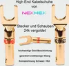 Kabelschuhe NEXMEX 4x schraubbar Gabelschuhe vergoldet Produktbild-Vorschau 3