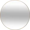 A round mirror with a gold frame against a white background. Anteprima dell’immagine prodotto