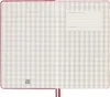 The inside cover of a red Moleskine notebook with a checkered pattern. Anteprima dell’immagine prodotto