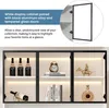 OKWISH Vitrine Design avec Éclairage LED Réglable - Meuble Voir les images du produit 5