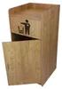 Poubelle en bois avec plateau, chêne clair, usage Voir les images du produit 10