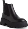 A single black Chelsea boot with a thick sole is shown against a white background. Produktbild-Vorschau