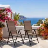 2er Garten Klappstuhl Gartenstuhl Textilen Anthrazit Schokobraun 7 Pos Produktbild-Vorschau
