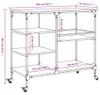 vidaXL Wózek kuchenny dąb wędzony 100x45x89,5 cm materiał Podgląd zdjęcia produktu 7