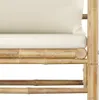 6-tlg. Garten-Lounge-Set mit Cremeweißen Kissen Bambus Produktbild-Vorschau 10