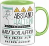 Marathonläuferin Tasse Geschenk Lustig Abstand Halten Produktbild-Vorschau 1