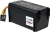 A black battery pack with wires and a label. Voir les images du produit