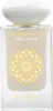 A perfume bottle with a white cap and a clear glass body, featuring gold text and a mandala design. Anteprima dell’immagine prodotto