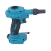 A teal and black cordless electric air blower with a black nozzle attachment, shown against a white background. Podgląd zdjęcia produktu