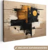 MuchoWow® - Leinwandbilder - Abstrakt - Schwarz - Gold - Produktbild-Vorschau 1