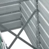 Close-up view of the internal metal frame and corrugated metal walls of a garden bed. Náhľad obrázku produktu