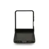 A black flip phone case is shown open against a white background. Produktbild-Vorschau