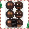 Weihnachtskugeln Kunststoff 8cm 6 Stück - Espressobraun Produktbild-Vorschau 4