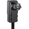 A black electrical safety switch with a European plug. Produktbild-Vorschau