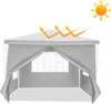 Clanmacy 3x3m Garten Pavillon mit Seitenteilen tragbares Produktbild-Vorschau 10