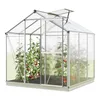 A greenhouse with tomato plants inside, shown on a white background. Produktbild-Vorschau