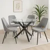4-Fuß-Esstisch mit Ø110 cm Glasplatte Produktbild-Vorschau 6
