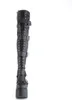 A single black boot shown from the front on a white background. Produktbild-Vorschau