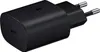 A black Samsung mobile device charger with a USB-C port and European plug prongs. Produktbild-Vorschau