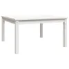 ZMH Gartentisch Weiß 82,5x82,5x45 cm Massivholz Kiefer Produktbild-Vorschau 2