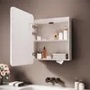 SONNI 55 x 70 x 15 cm Einzeltüriger Spiegelschrank aus Holz Produktbild-Vorschau 3