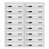 16-fach Briefkastenanlage Grau Ral 7035, 25 cm Tiefe, 16er Produktbild-Vorschau 2