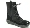 A black winter boot for girls is shown against a white background. Produktbild-Vorschau