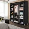Intirilife Faltschrank 150x175x45 cm in RABEN SCHWARZ - mit Produktbild-Vorschau 4