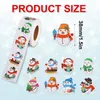 500 Schneemann-Sticker, Weihnachtssticker-Rolle, 38 mm, bunt Productafbeelding-voorbeeld